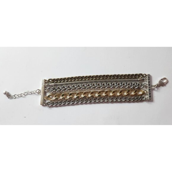 Jenny Bird Multi-Chain Bracelet Silver & Gold Plated - Picture 1 of 4